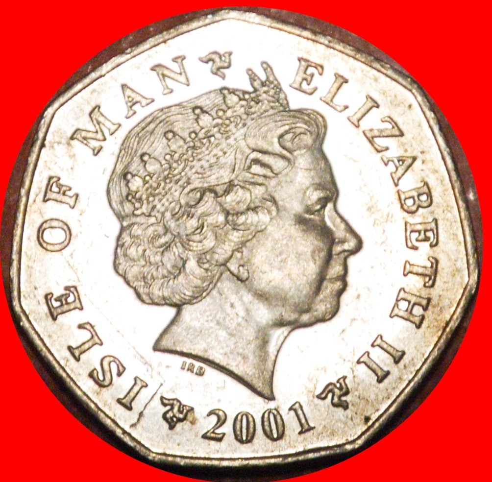  ~ GROSSBRITANNIEN (2000-2003): INSEL MAN ★ 50 PENCE 2001AA VZGL STEMPELGLANZ! SELTEN!★OHNE VORBEHALT   