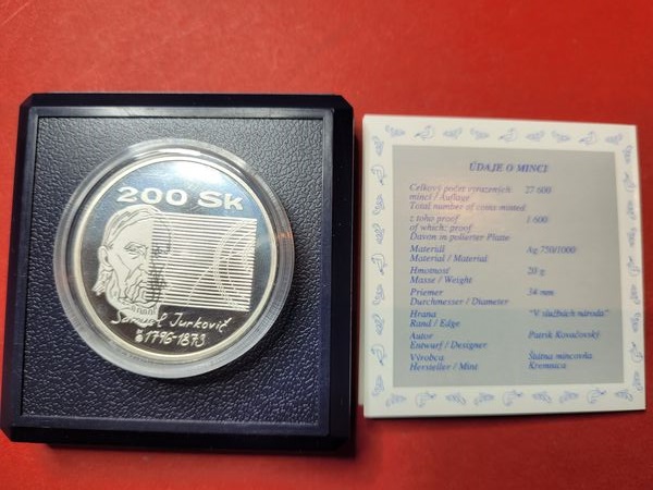  Slowakei 200 Kronen 1996 Jurkovica   Proof 1600 Stück .R Münzenankauf Koblenz Frank Maurer R11   