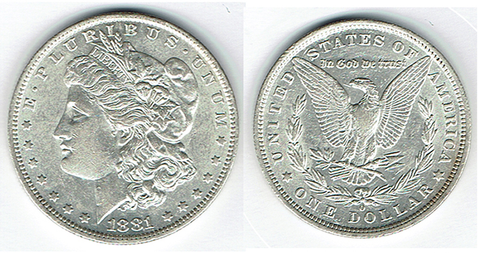  SZAIVERT USA MORGANDOLLAR 1881 O   
