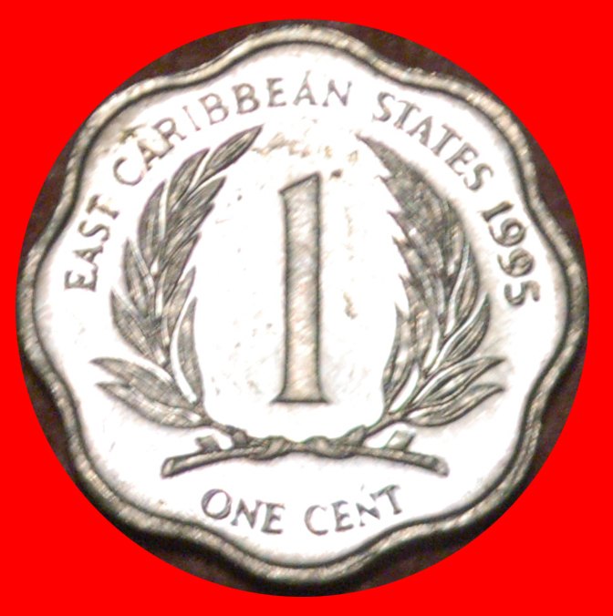  * GREAT BRITAIN (1981-2001): EAST CARIBBEAN STATES ★ 1 CENT 1995 SCALLOPED! LOW START ★ NO RESERVE!   