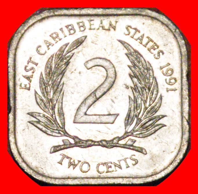  * GREAT BRITAIN (1981-2000): EAST CARIBBEAN STATES★ 2 CENTS 1991 MINT LUSTRE★LOW START ★ NO RESERVE!   