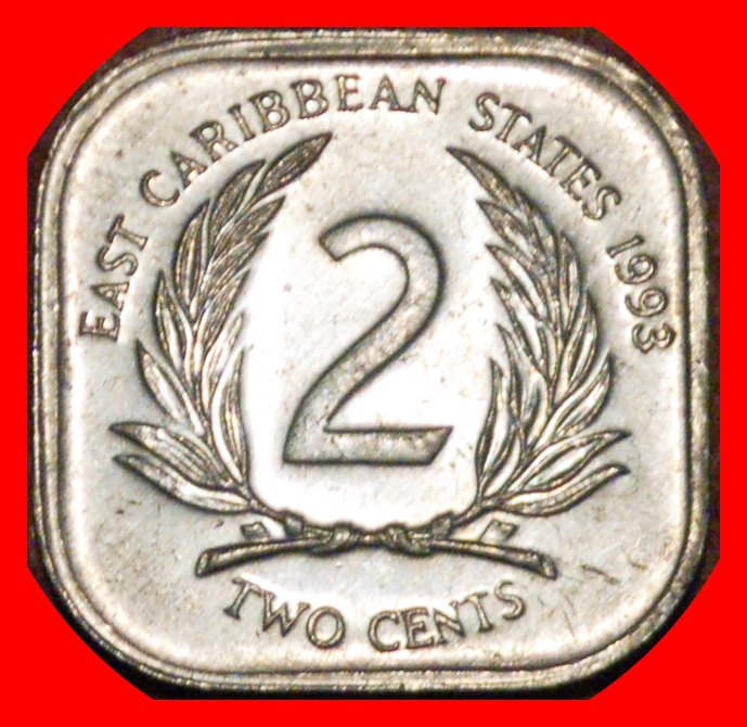  * GREAT BRITAIN (1981-2000): EAST CARIBBEAN STATES★ 2 CENTS 1993 MINT LUSTRE★LOW START ★ NO RESERVE!   