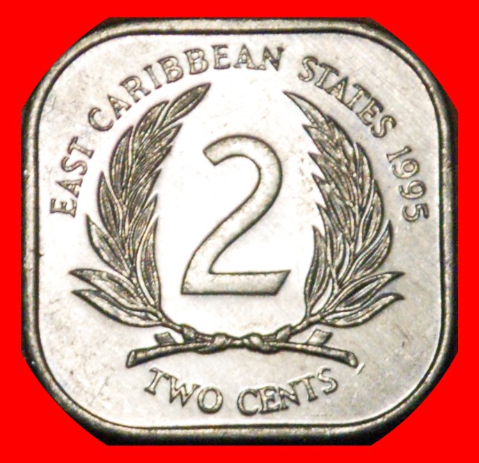  * GREAT BRITAIN (1981-2000): EAST CARIBBEAN STATES★ 2 CENTS 1995 MINT LUSTRE★LOW START ★ NO RESERVE!   