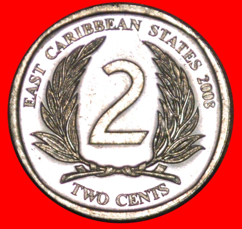 * ROUND (2002-2011):EAST CARIBBEAN STATES★2 CENTS 2008 DISCOVERY★MINT LUSTRE★LOW START ★ NO RESERVE!