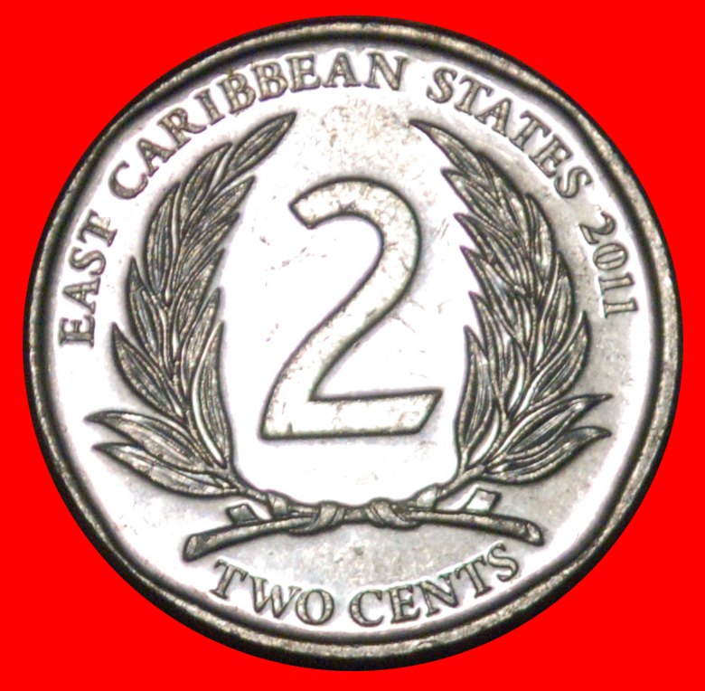  * ROUND (2002-2011):EAST CARIBBEAN STATES★2 CENTS 2011 DISCOVERY★MINT LUSTRE★LOW START ★ NO RESERVE!   