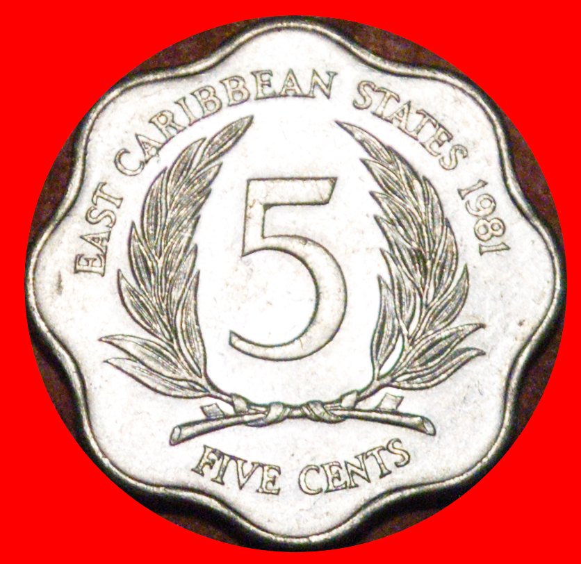 * GREAT BRITAIN (1981-2000): EAST CARIBBEAN STATES ★ 5 CENTS 1981 SCALLOPED ★LOW START ★ NO RESERVE!