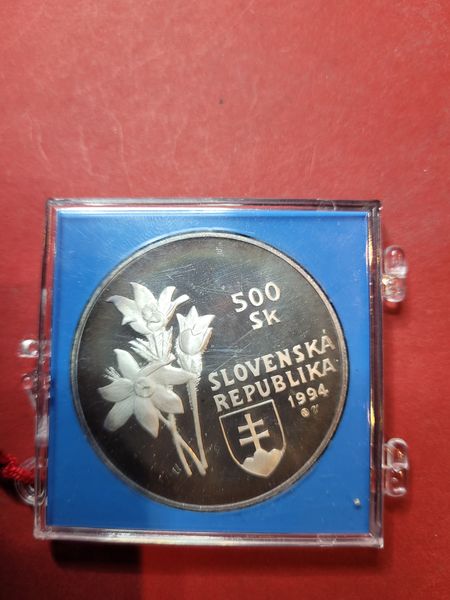  Slowakei 500 Kronen 1994 Narodny Park Proof 2000 St. RRR Koblenz Frank Maurer R37   