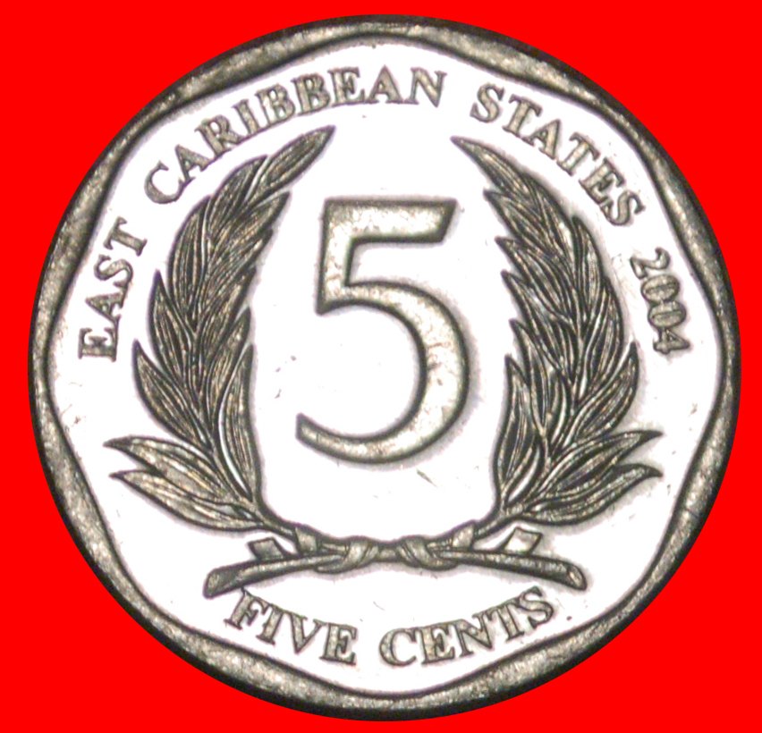  * ROUND (2002-2019): EAST CARIBBEAN STATES★5 CENTS 2004 DIES 1+A MINT LUSTRE★LOW START ★ NO RESERVE!   