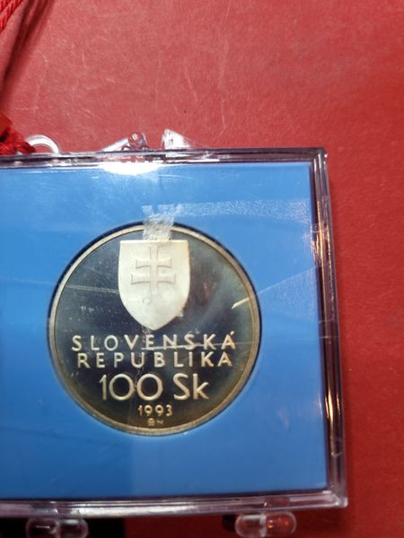  Slowakei 100 Kronen 1993 Slowakei Proof  RRR Koblenz Frank Maurer R38   