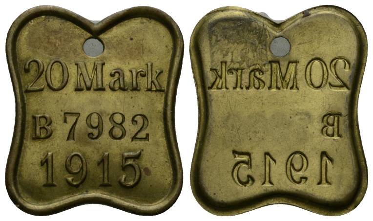  Marke; 20 Mark 1915   
