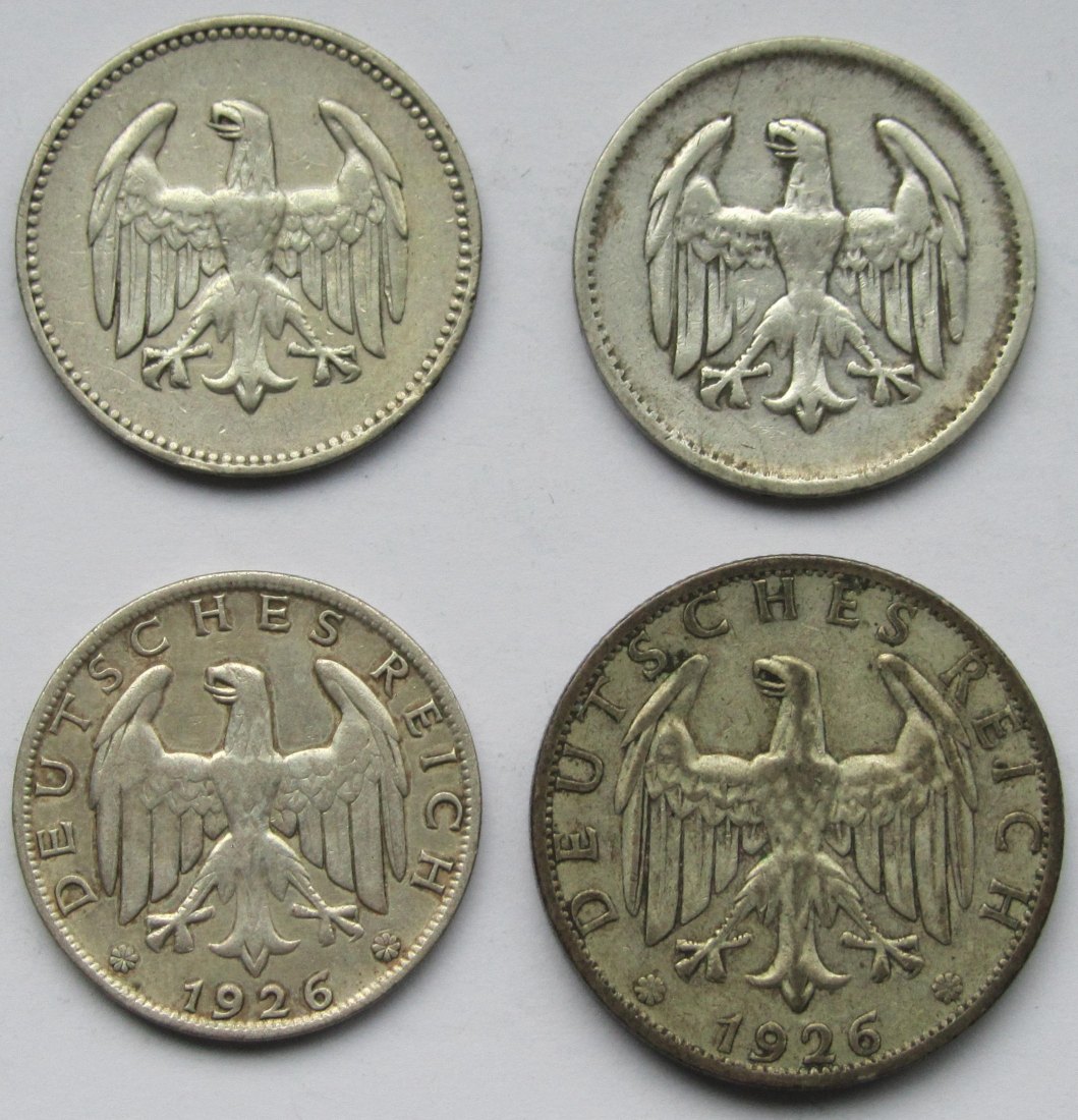  Weimarer Republik: Lot aus vier Kleinmünzen   
