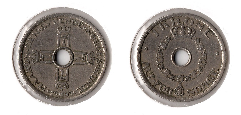  Norwegen 1 Krone 1940 (K-N) Haakon VII. (1905-1957) ss-vz   