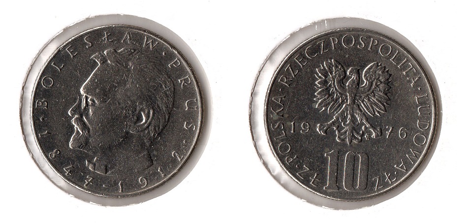  Polen 10 Zloty 1976 vorzüglich   