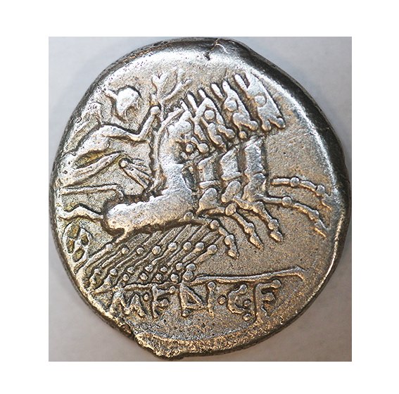 M. Fannius (123 v. Chr.).,AR Denarius 3,77 g.