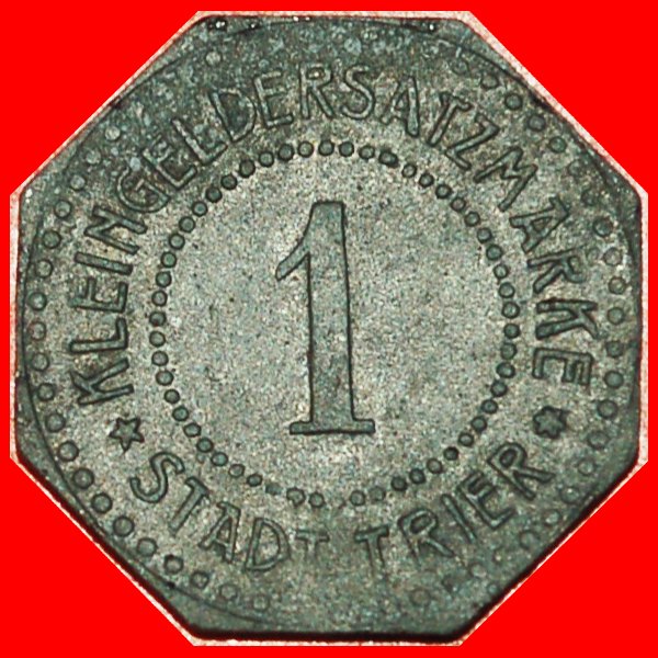  * STERNE NÜRNBERG: DEUTSCHLAND TRIER★ 1 PFENNIG (1917) UNGEWÖHNLICH!★OHNE VORBEHALT!   