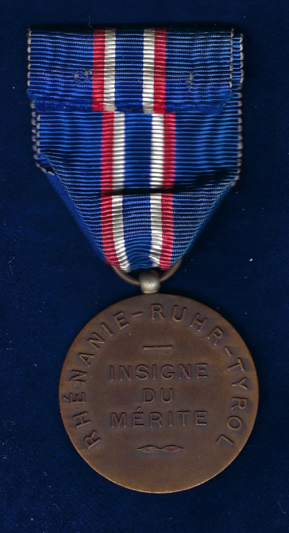  Französische Ruhrkampf Medaille 1925 o.J. für Elsaß und Lothringen   