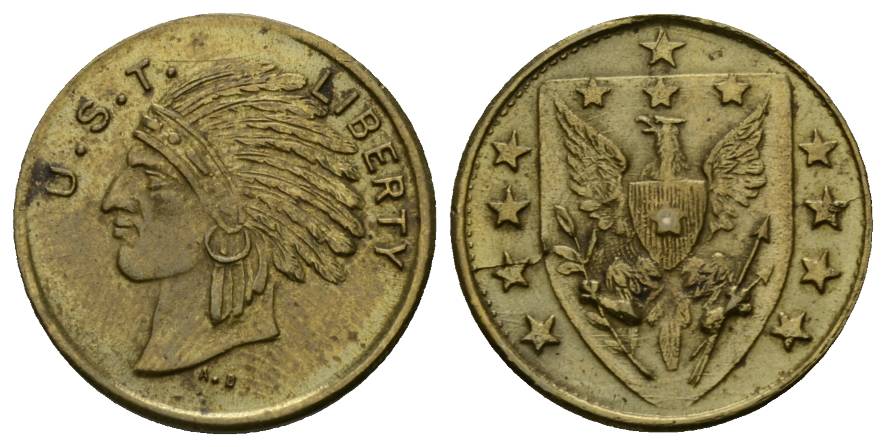  Liberty, Medaille o.J; Messing; 3,72 g; Ø 24 mm   