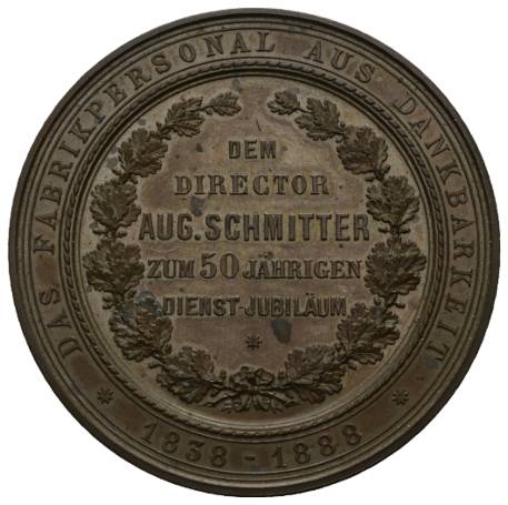  Deutschland, einseitige Medaille 1888; Bronze; 59 g; Ø 54 mm   