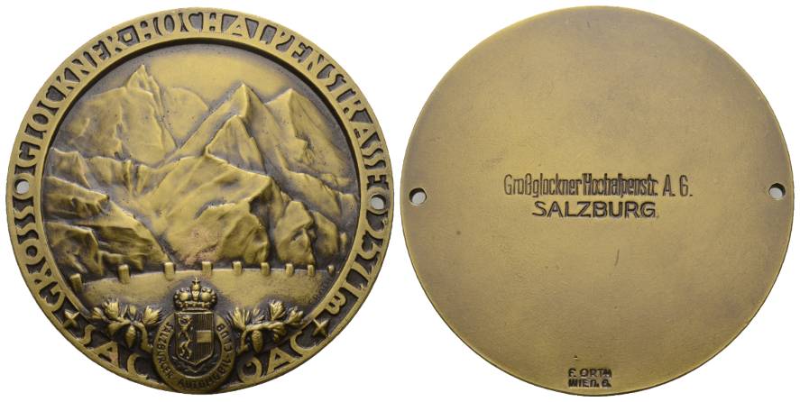  Deutschland; gelochte Medaille o.J.;Messing; 61 g; Ø 61 mm   