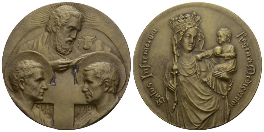  Medaille o.J., Bronze, 53 g; Ø 49 mm   