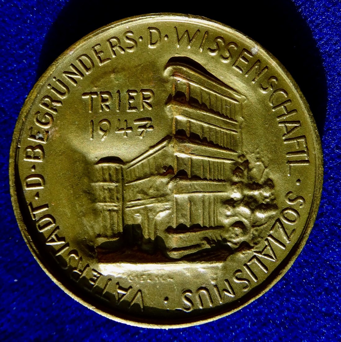  Trier 1947 Medaille Karl Marx Begründer des wissenschaftlichen Sozialismus   