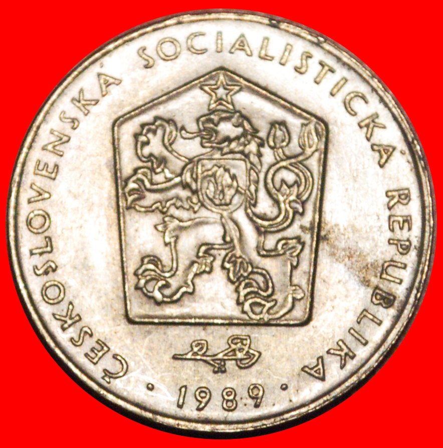  * COMMUNISM (1972-1990): CZECHOSLOVAKIA ★ 2 CROWNS 1989 MINT LUSTRE!★LOW START ★ NO RESERVE!   