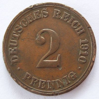  Deutsches Reich 2 Pfennig 1910 A Kupfer s   