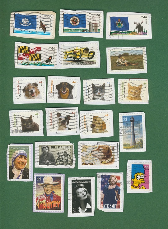  USA 21x Sondermarken auf Papier gest.   