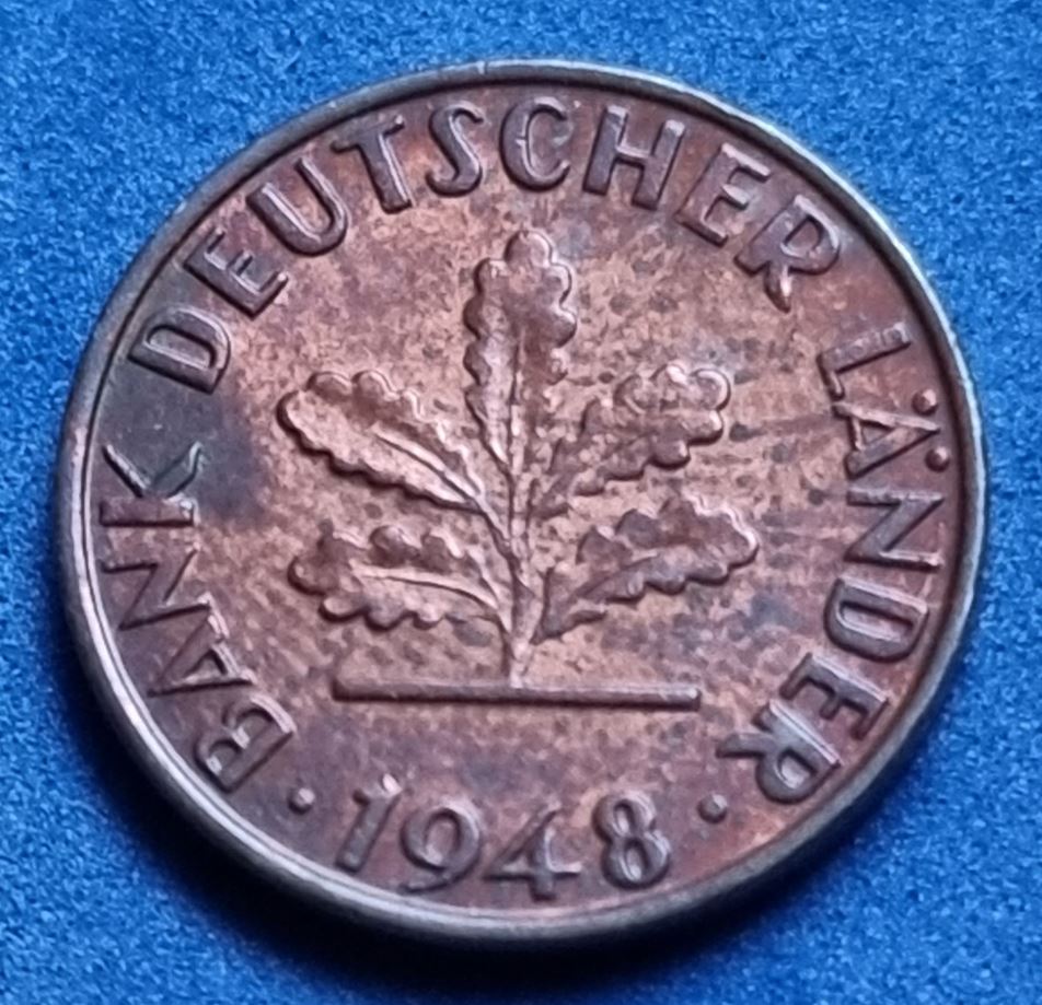  1571(9) 1 Pfennig (Bank Deutscher Länder) 1948/F in UNC- .......................... von Berlin_coins   