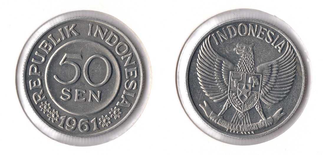  Indonesien 50 Sen 1961 vz-unc.   