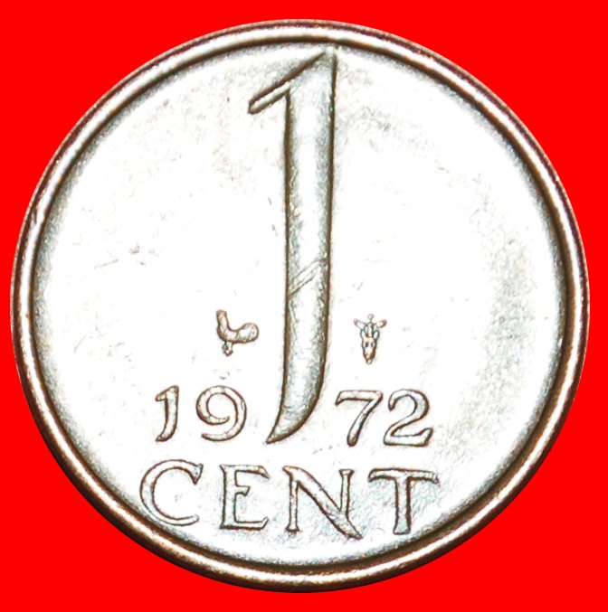  * PORTRÄT RECHTS (1950-1980): NIEDERLANDE ★ 1 CENT 1972! ★OHNE VORBEHALT!   