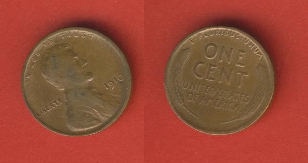  USA 1 Cent 1910   