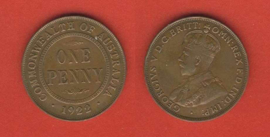  Australien 1 Penny 1922   