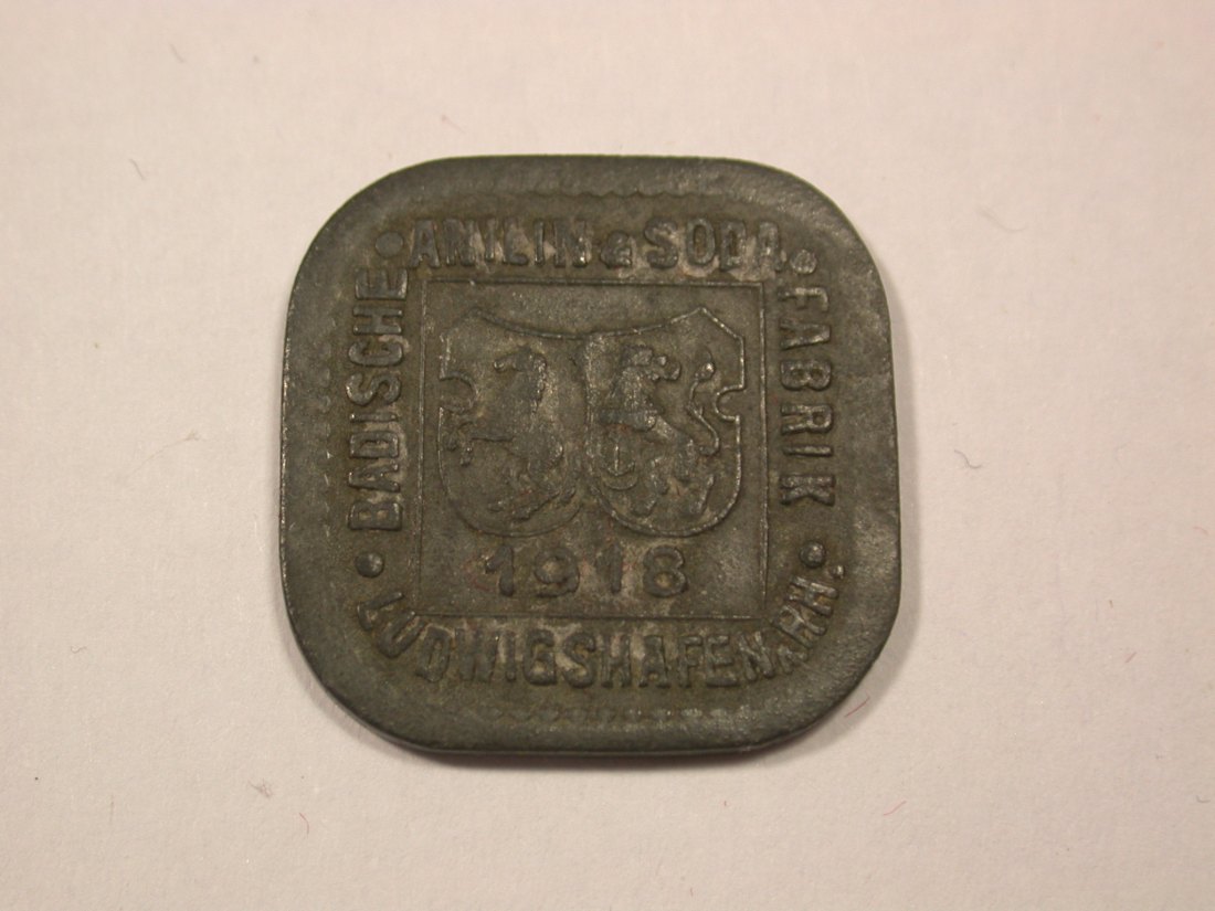 G12 Ludwigshafen BASF 1 Pfennig 1918 f.vz Originalbilder