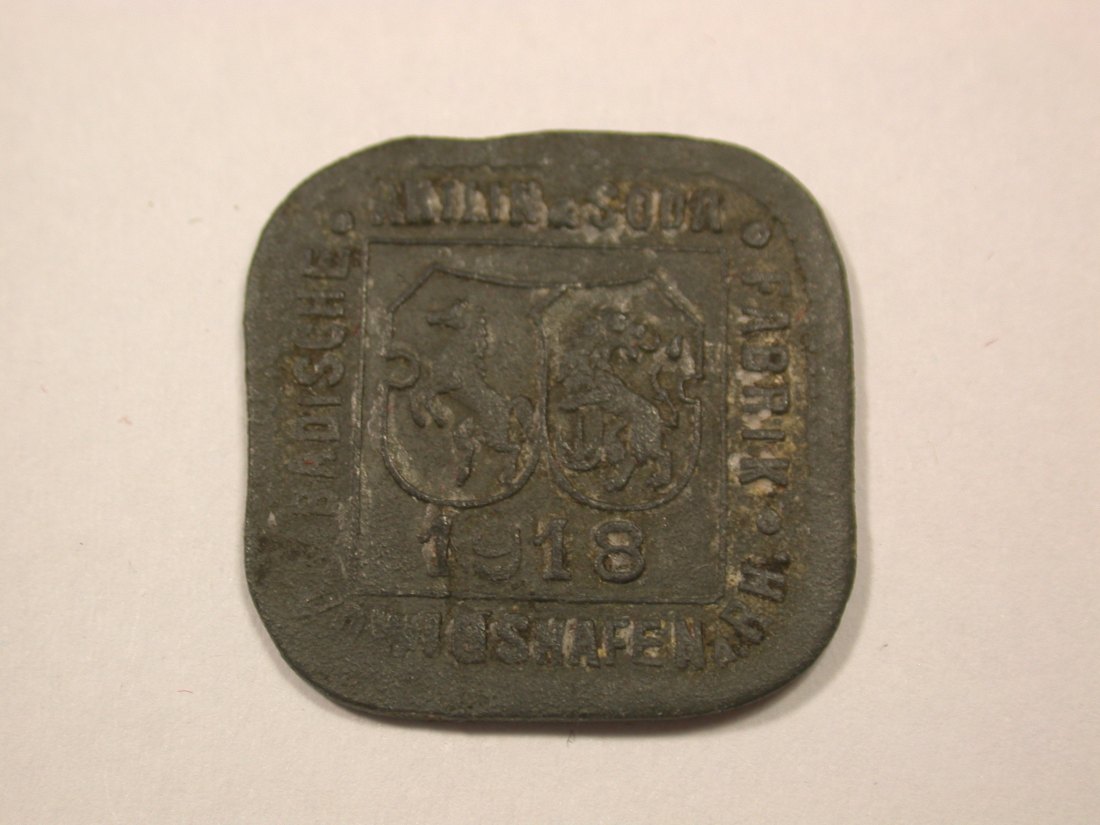  G12 Ludwigshafen  BASF 5 Pfennig 1918 ss-vz  Originalbilder   