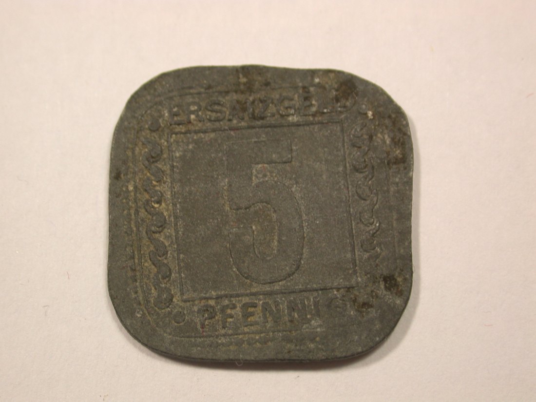  G12 Ludwigshafen  BASF 5 Pfennig 1918 ss-vz  Originalbilder   