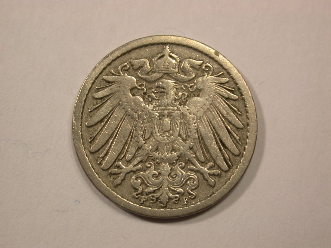  G13 KR  5 Pfennig 1894 F in ss   Originalbilder   