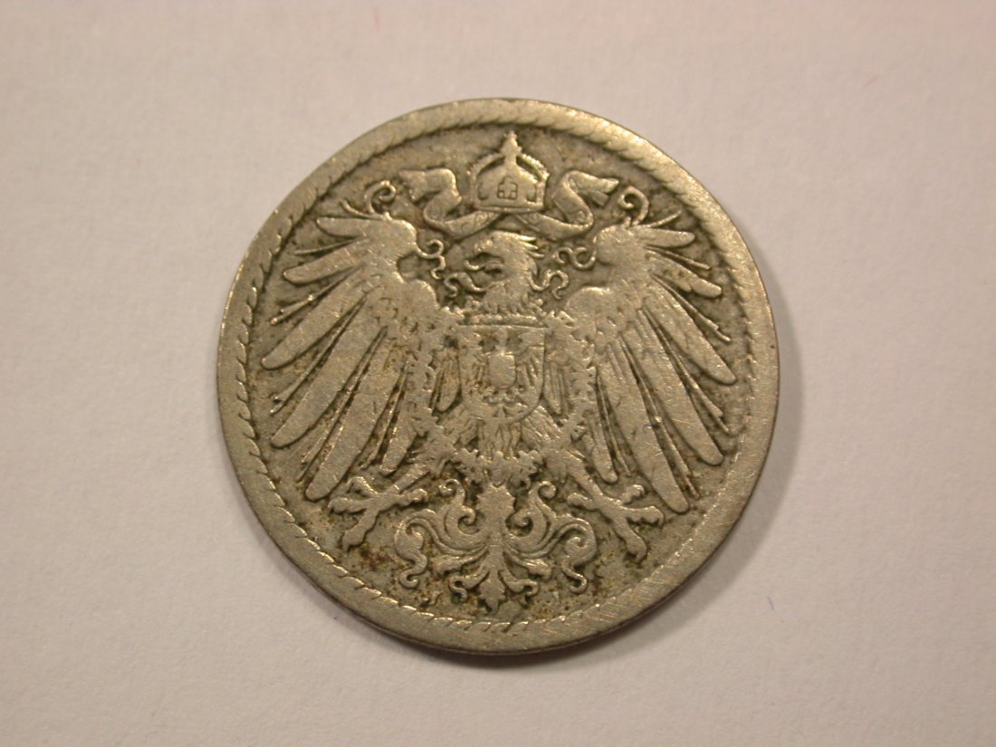  G13 KR  5 Pfennig 1894 J in s-ss  Originalbilder   