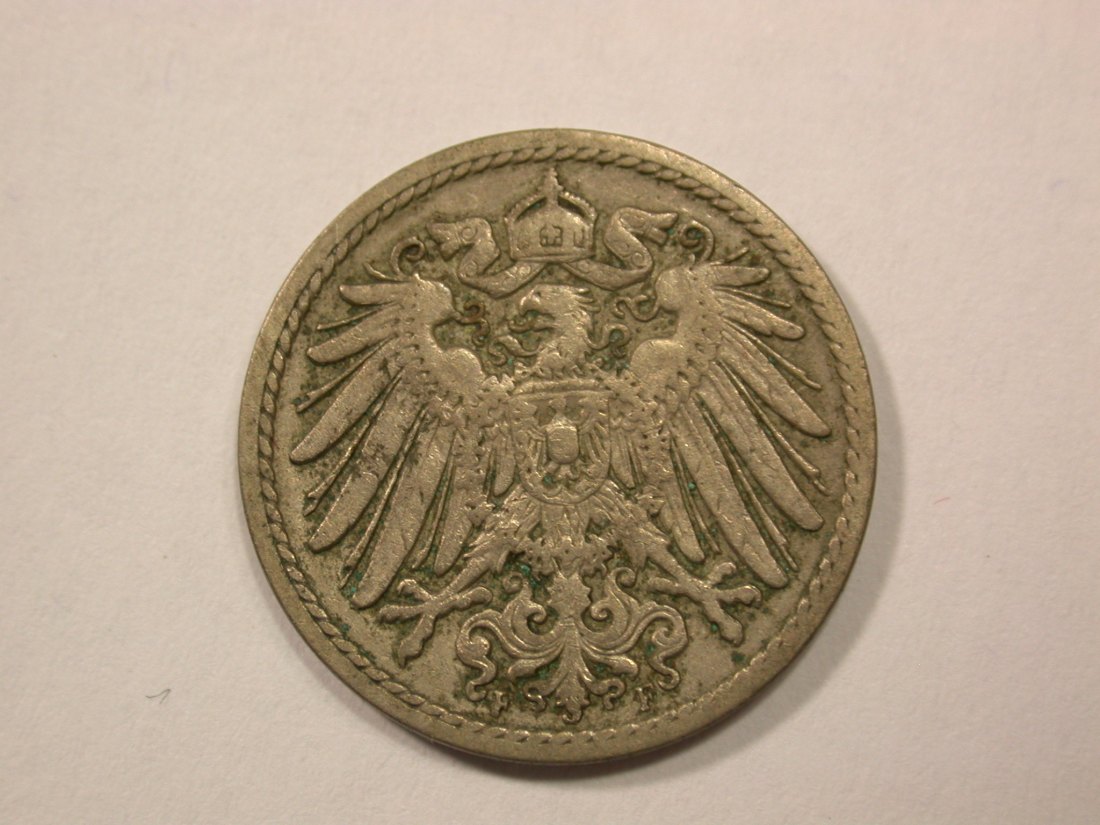  G13 KR  5 Pfennig 1896 F in ss   Originalbilder   