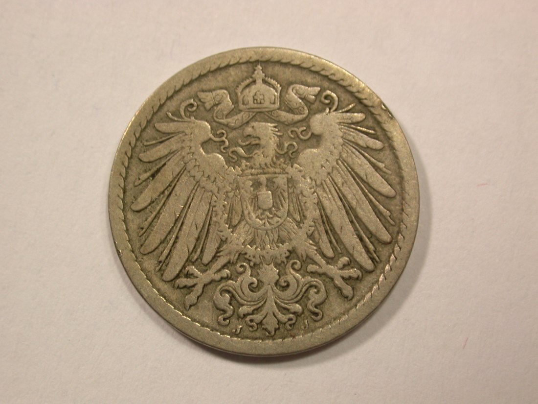  G13 KR  5 Pfennig 1896 J in ss   Originalbilder   