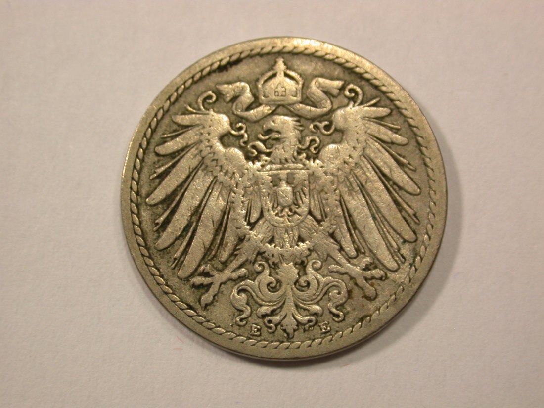  G13 KR  5 Pfennig 1897 E in f.ss  Originalbilder   