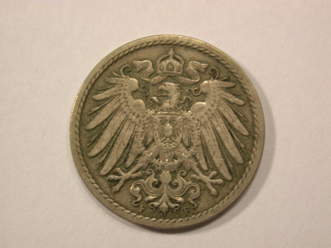  G13 KR  5 Pfennig 1898 F in ss   Originalbilder   