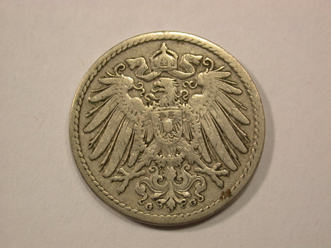  G13 KR  5 Pfennig 1898 G in ss  Originalbilder   