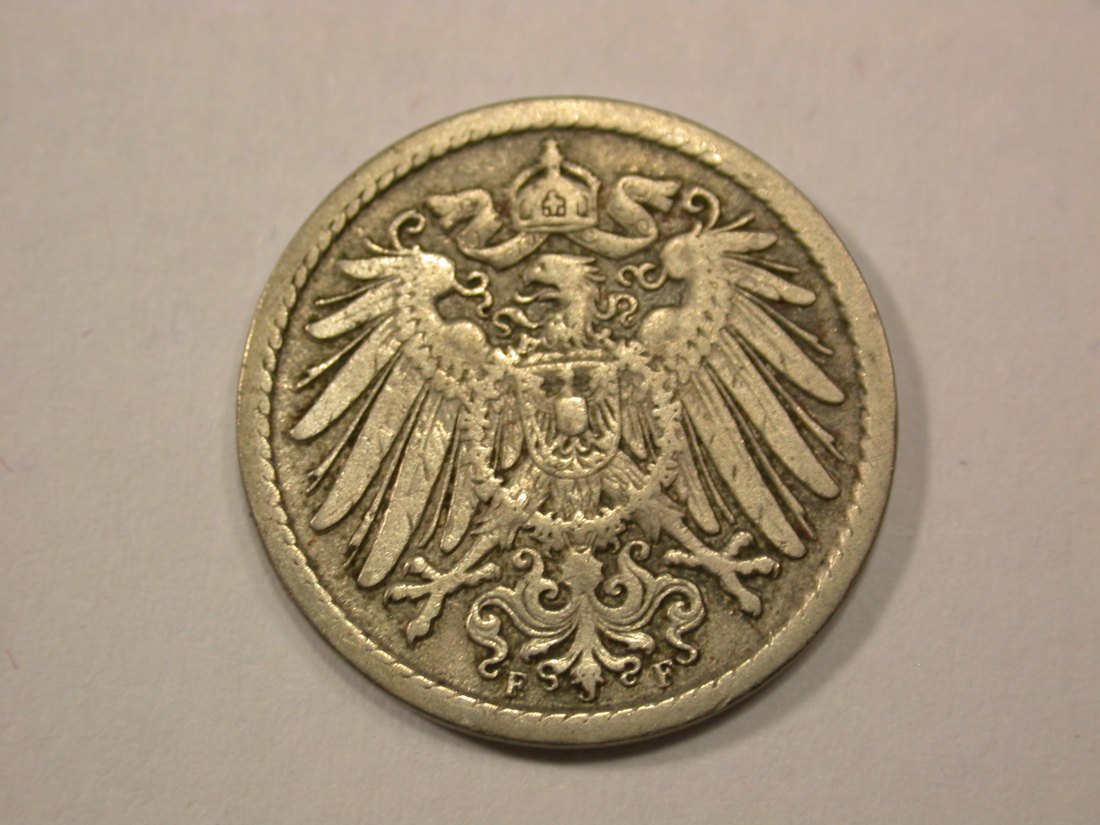  G13 KR  5 Pfennig 1899 F in ss+  Originalbilder   