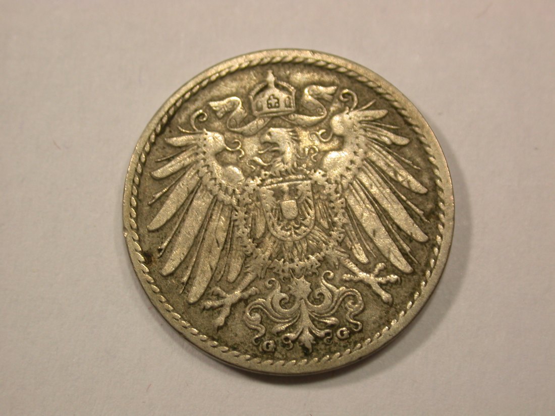  G13 KR  5 Pfennig 1899 G in ss  Originalbilder   
