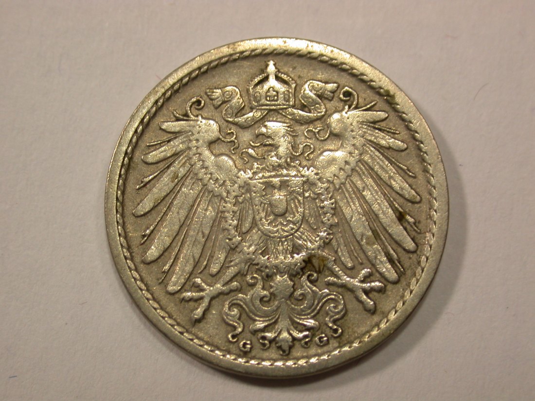  G13 KR  5 Pfennig 1901 G in ss+  Originalbilder   