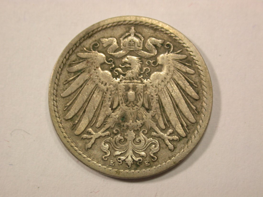  G13 KR  5 Pfennig 1902 E in ss  Originalbilder   