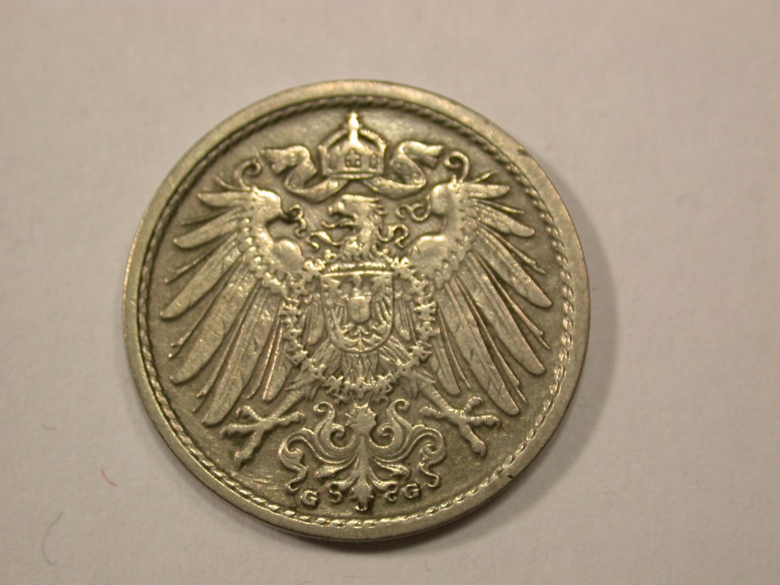  G13 KR  5 Pfennig 1902 G in ss/ss-vz  Originalbilder   