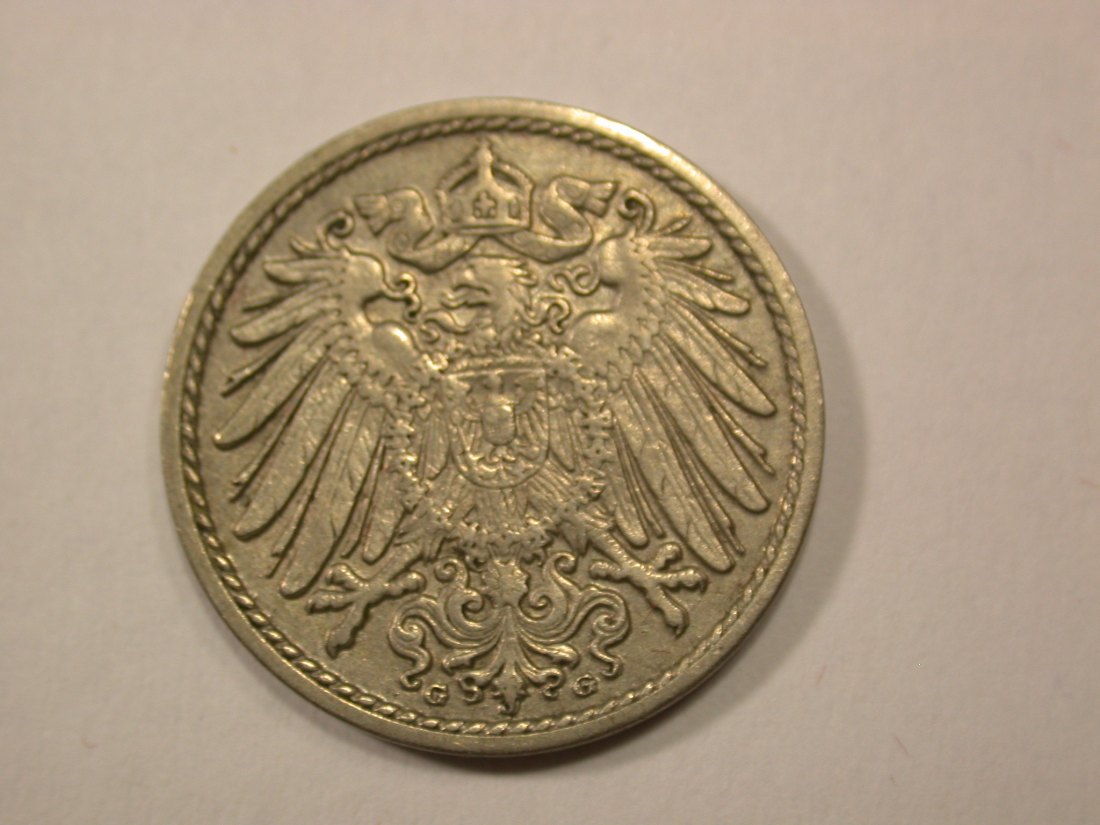  G13 KR  5 Pfennig 1910 G in ss+  Originalbilder   