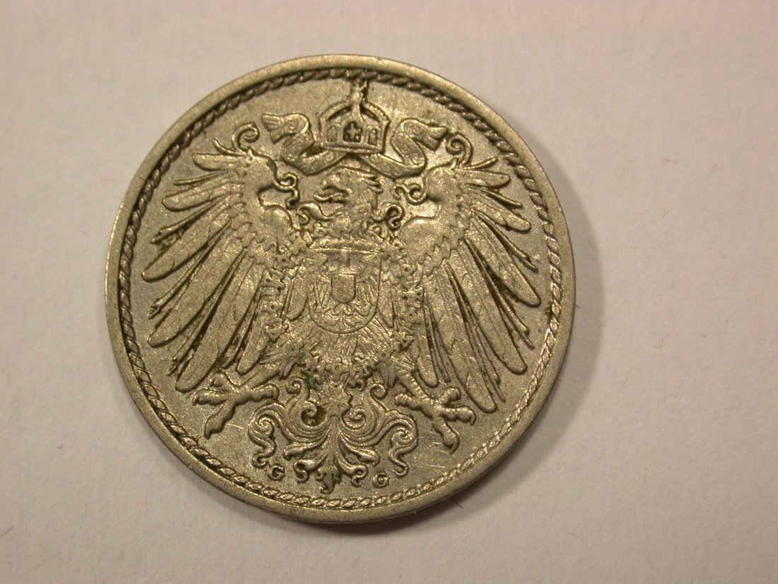  G13 KR  5 Pfennig 1913 G in ss+/f.vz  Originalbilder   